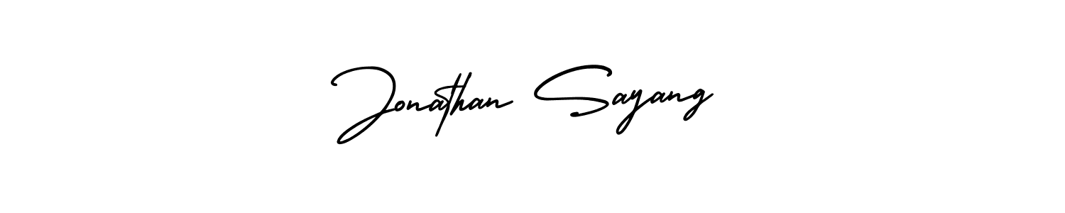 How to make Jonathan Sayang signature? AmerikaSignatureDemo-Regular is a professional autograph style. Create handwritten signature for Jonathan Sayang name. Jonathan Sayang signature style 3 images and pictures png