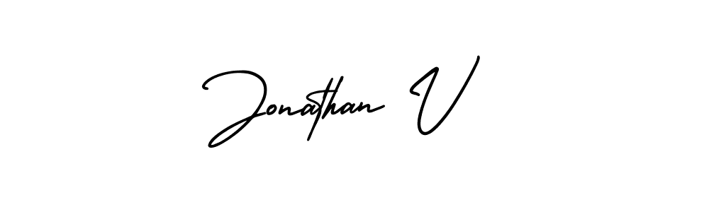 Also we have Jonathan V name is the best signature style. Create professional handwritten signature collection using AmerikaSignatureDemo-Regular autograph style. Jonathan V signature style 3 images and pictures png
