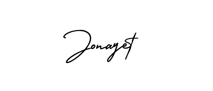 How to make Jonayet signature? AmerikaSignatureDemo-Regular is a professional autograph style. Create handwritten signature for Jonayet name. Jonayet signature style 3 images and pictures png
