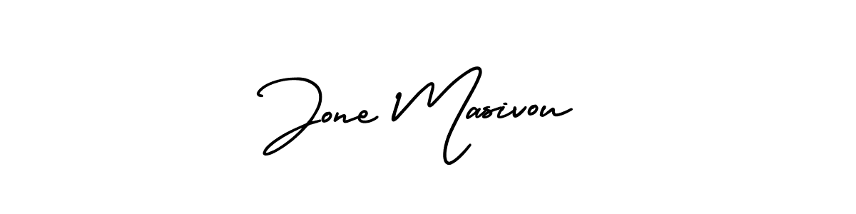 Check out images of Autograph of Jone Masivou name. Actor Jone Masivou Signature Style. AmerikaSignatureDemo-Regular is a professional sign style online. Jone Masivou signature style 3 images and pictures png