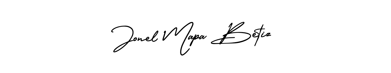 Also You can easily find your signature by using the search form. We will create Jonel Mapa Betiz name handwritten signature images for you free of cost using AmerikaSignatureDemo-Regular sign style. Jonel Mapa Betiz signature style 3 images and pictures png