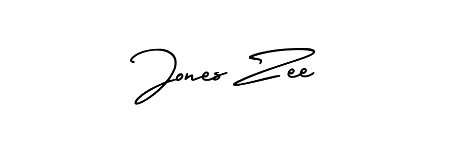 The best way (AmerikaSignatureDemo-Regular) to make a short signature is to pick only two or three words in your name. The name Jones Zee include a total of six letters. For converting this name. Jones Zee signature style 3 images and pictures png