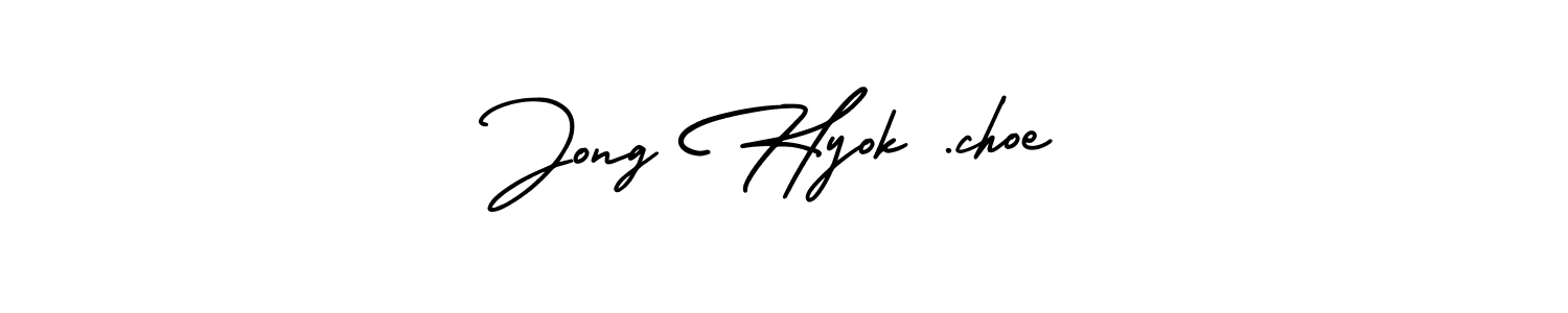 It looks lik you need a new signature style for name Jong Hyok .choe. Design unique handwritten (AmerikaSignatureDemo-Regular) signature with our free signature maker in just a few clicks. Jong Hyok .choe signature style 3 images and pictures png