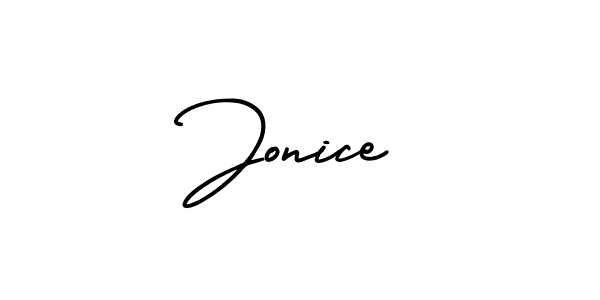 It looks lik you need a new signature style for name Jonice. Design unique handwritten (AmerikaSignatureDemo-Regular) signature with our free signature maker in just a few clicks. Jonice signature style 3 images and pictures png