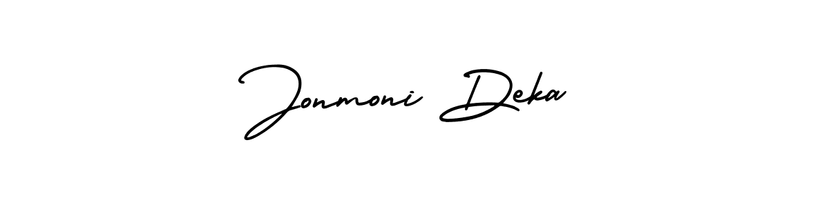 Jonmoni Deka stylish signature style. Best Handwritten Sign (AmerikaSignatureDemo-Regular) for my name. Handwritten Signature Collection Ideas for my name Jonmoni Deka. Jonmoni Deka signature style 3 images and pictures png