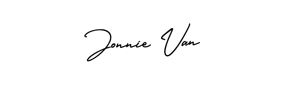This is the best signature style for the Jonnie Van name. Also you like these signature font (AmerikaSignatureDemo-Regular). Mix name signature. Jonnie Van signature style 3 images and pictures png