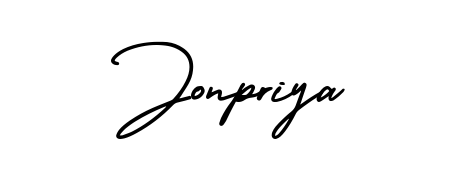 Use a signature maker to create a handwritten signature online. With this signature software, you can design (AmerikaSignatureDemo-Regular) your own signature for name Jonpriya. Jonpriya signature style 3 images and pictures png