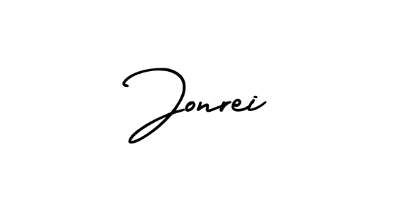 How to Draw Jonrei signature style? AmerikaSignatureDemo-Regular is a latest design signature styles for name Jonrei. Jonrei signature style 3 images and pictures png