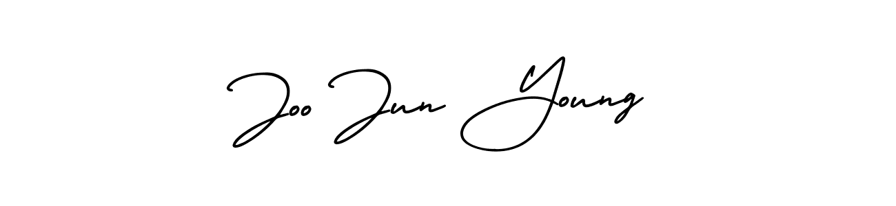 AmerikaSignatureDemo-Regular is a professional signature style that is perfect for those who want to add a touch of class to their signature. It is also a great choice for those who want to make their signature more unique. Get Joo Jun Young name to fancy signature for free. Joo Jun Young signature style 3 images and pictures png