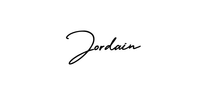 The best way (AmerikaSignatureDemo-Regular) to make a short signature is to pick only two or three words in your name. The name Jordain include a total of six letters. For converting this name. Jordain signature style 3 images and pictures png