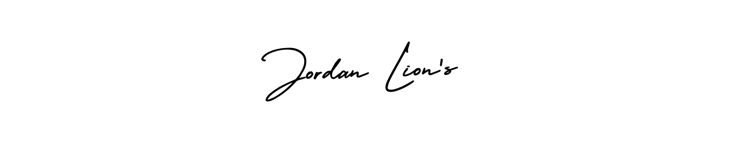 You should practise on your own different ways (AmerikaSignatureDemo-Regular) to write your name (Jordan Lion’s) in signature. don't let someone else do it for you. Jordan Lion’s signature style 3 images and pictures png