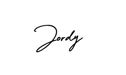 The best way (AmerikaSignatureDemo-Regular) to make a short signature is to pick only two or three words in your name. The name Jordy include a total of six letters. For converting this name. Jordy signature style 3 images and pictures png