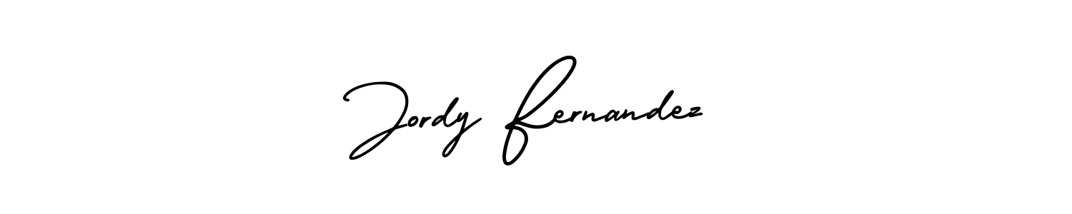 How to make Jordy Fernandez signature? AmerikaSignatureDemo-Regular is a professional autograph style. Create handwritten signature for Jordy Fernandez name. Jordy Fernandez signature style 3 images and pictures png