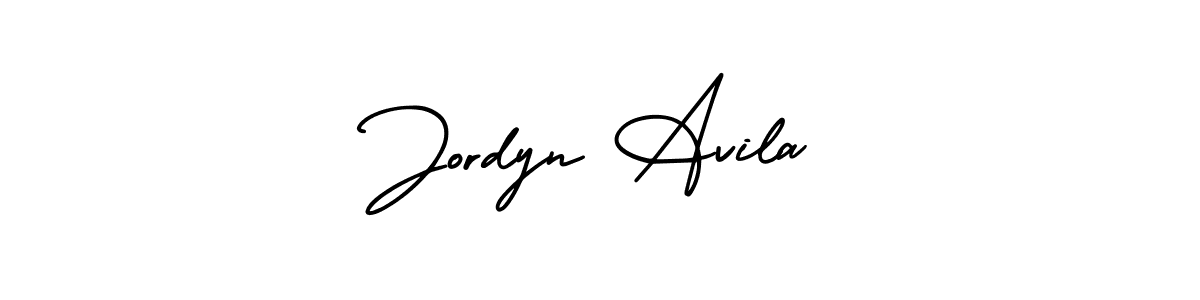How to make Jordyn Avila name signature. Use AmerikaSignatureDemo-Regular style for creating short signs online. This is the latest handwritten sign. Jordyn Avila signature style 3 images and pictures png
