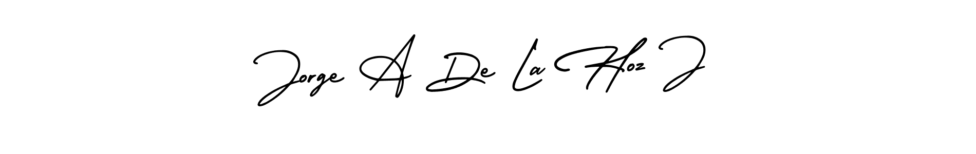 How to make Jorge A De La Hoz J name signature. Use AmerikaSignatureDemo-Regular style for creating short signs online. This is the latest handwritten sign. Jorge A De La Hoz J signature style 3 images and pictures png