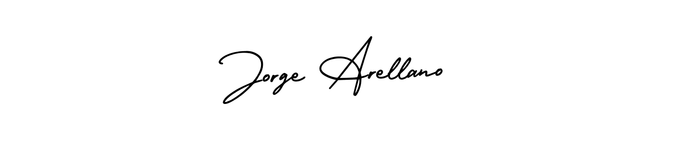 The best way (AmerikaSignatureDemo-Regular) to make a short signature is to pick only two or three words in your name. The name Jorge Arellano include a total of six letters. For converting this name. Jorge Arellano signature style 3 images and pictures png