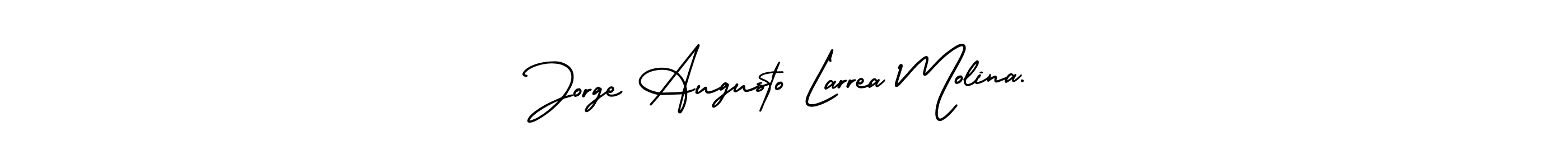 Create a beautiful signature design for name Jorge Augusto Larrea Molina.. With this signature (AmerikaSignatureDemo-Regular) fonts, you can make a handwritten signature for free. Jorge Augusto Larrea Molina. signature style 3 images and pictures png