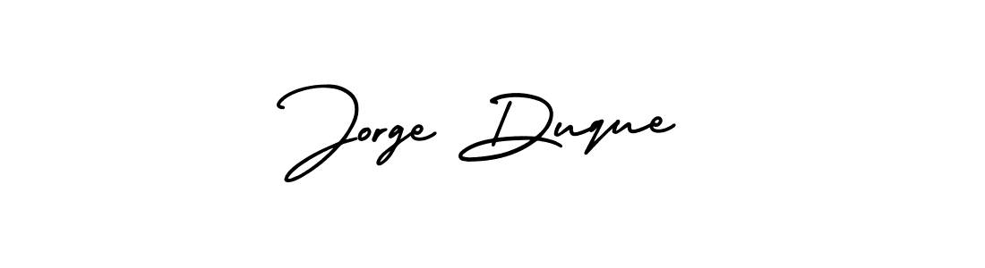 It looks lik you need a new signature style for name Jorge Duque. Design unique handwritten (AmerikaSignatureDemo-Regular) signature with our free signature maker in just a few clicks. Jorge Duque signature style 3 images and pictures png