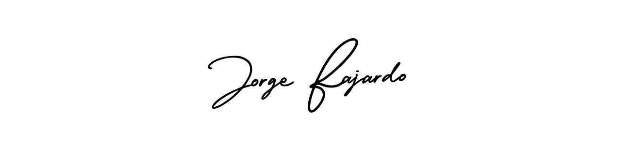 How to make Jorge Fajardo name signature. Use AmerikaSignatureDemo-Regular style for creating short signs online. This is the latest handwritten sign. Jorge Fajardo signature style 3 images and pictures png