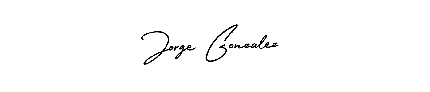 Jorge Gonzalez stylish signature style. Best Handwritten Sign (AmerikaSignatureDemo-Regular) for my name. Handwritten Signature Collection Ideas for my name Jorge Gonzalez. Jorge Gonzalez signature style 3 images and pictures png