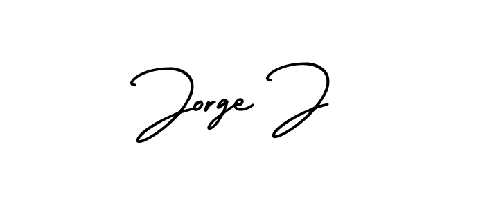 It looks lik you need a new signature style for name Jorge J. Design unique handwritten (AmerikaSignatureDemo-Regular) signature with our free signature maker in just a few clicks. Jorge J signature style 3 images and pictures png
