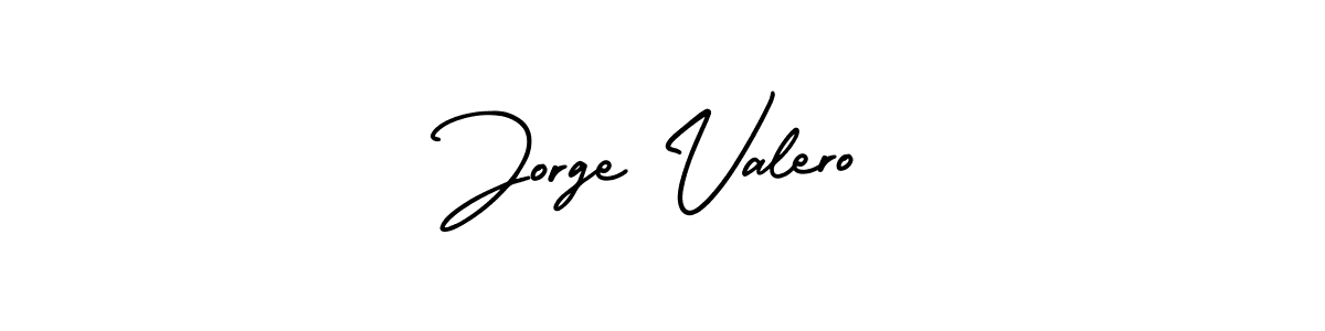 The best way (AmerikaSignatureDemo-Regular) to make a short signature is to pick only two or three words in your name. The name Jorge Valero include a total of six letters. For converting this name. Jorge Valero signature style 3 images and pictures png