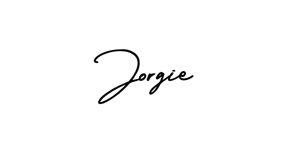 Make a beautiful signature design for name Jorgie. With this signature (AmerikaSignatureDemo-Regular) style, you can create a handwritten signature for free. Jorgie signature style 3 images and pictures png