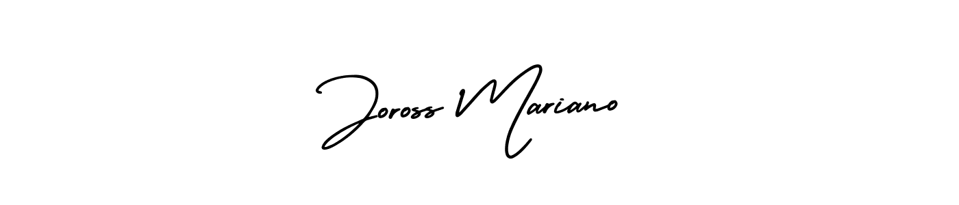 Design your own signature with our free online signature maker. With this signature software, you can create a handwritten (AmerikaSignatureDemo-Regular) signature for name Joross Mariano. Joross Mariano signature style 3 images and pictures png