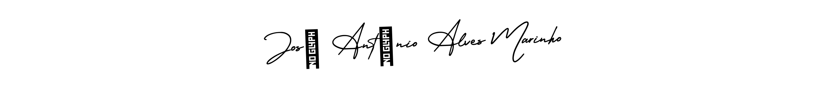 You should practise on your own different ways (AmerikaSignatureDemo-Regular) to write your name (José António Alves Marinho) in signature. don't let someone else do it for you. José António Alves Marinho signature style 3 images and pictures png