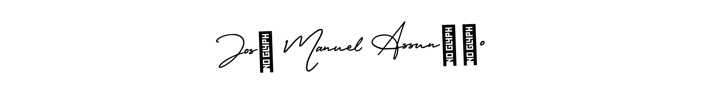 You should practise on your own different ways (AmerikaSignatureDemo-Regular) to write your name (José Manuel Assunção) in signature. don't let someone else do it for you. José Manuel Assunção signature style 3 images and pictures png