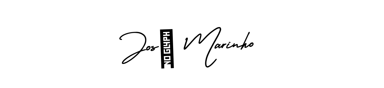 José Marinho stylish signature style. Best Handwritten Sign (AmerikaSignatureDemo-Regular) for my name. Handwritten Signature Collection Ideas for my name José Marinho. José Marinho signature style 3 images and pictures png