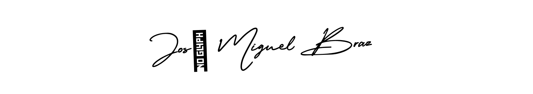 This is the best signature style for the José Miguel Braz name. Also you like these signature font (AmerikaSignatureDemo-Regular). Mix name signature. José Miguel Braz signature style 3 images and pictures png