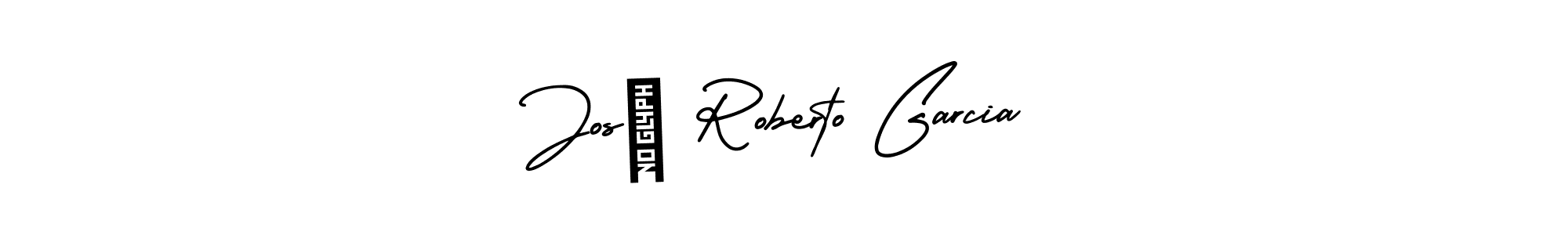 The best way (AmerikaSignatureDemo-Regular) to make a short signature is to pick only two or three words in your name. The name José Roberto Garcia include a total of six letters. For converting this name. José Roberto Garcia signature style 3 images and pictures png