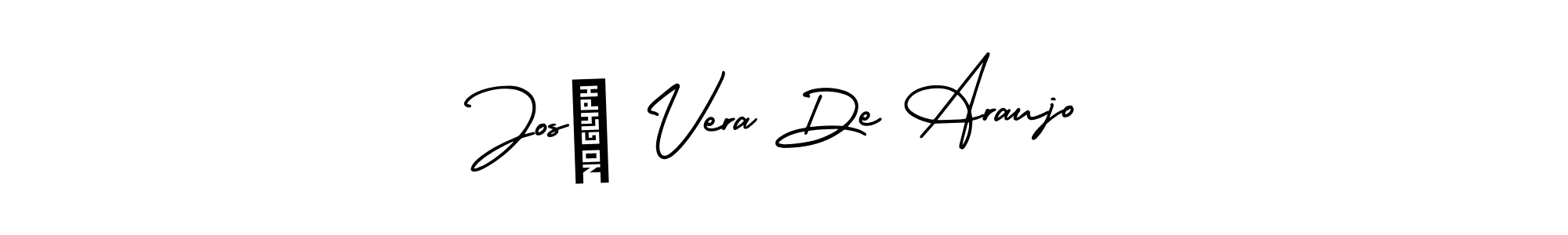 Also You can easily find your signature by using the search form. We will create José Vera De Araujo name handwritten signature images for you free of cost using AmerikaSignatureDemo-Regular sign style. José Vera De Araujo signature style 3 images and pictures png