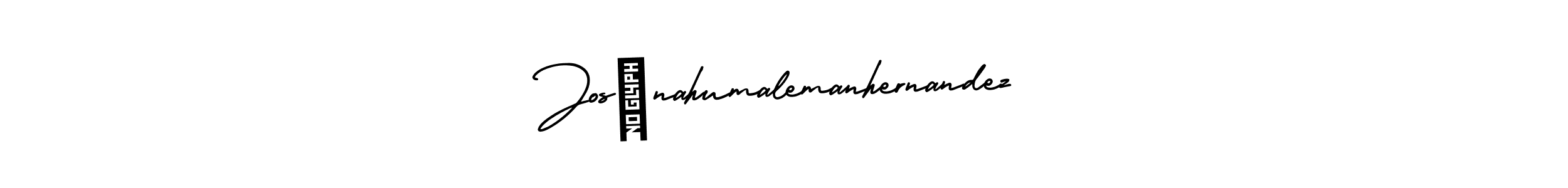 How to make Josénahumalemanhernandez signature? AmerikaSignatureDemo-Regular is a professional autograph style. Create handwritten signature for Josénahumalemanhernandez name. Josénahumalemanhernandez signature style 3 images and pictures png