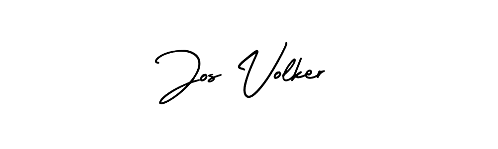 Make a beautiful signature design for name Jos Volker. With this signature (AmerikaSignatureDemo-Regular) style, you can create a handwritten signature for free. Jos Volker signature style 3 images and pictures png