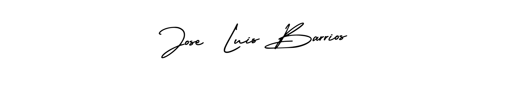 You should practise on your own different ways (AmerikaSignatureDemo-Regular) to write your name (Jose  Luis Barrios) in signature. don't let someone else do it for you. Jose  Luis Barrios signature style 3 images and pictures png