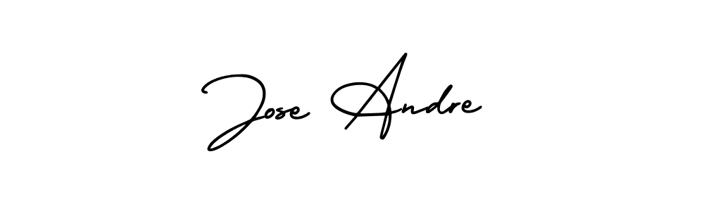 You should practise on your own different ways (AmerikaSignatureDemo-Regular) to write your name (Jose Andre) in signature. don't let someone else do it for you. Jose Andre signature style 3 images and pictures png