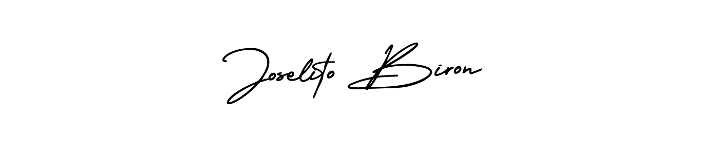 if you are searching for the best signature style for your name Joselito Biron. so please give up your signature search. here we have designed multiple signature styles  using AmerikaSignatureDemo-Regular. Joselito Biron signature style 3 images and pictures png