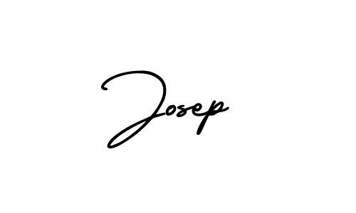 How to make Josep name signature. Use AmerikaSignatureDemo-Regular style for creating short signs online. This is the latest handwritten sign. Josep signature style 3 images and pictures png