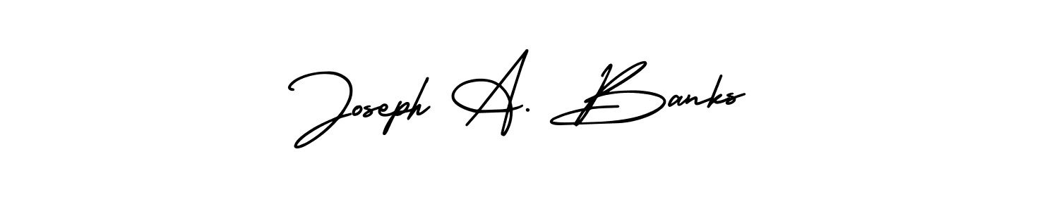 You should practise on your own different ways (AmerikaSignatureDemo-Regular) to write your name (Joseph A. Banks) in signature. don't let someone else do it for you. Joseph A. Banks signature style 3 images and pictures png