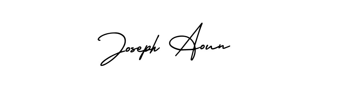 Joseph Aoun stylish signature style. Best Handwritten Sign (AmerikaSignatureDemo-Regular) for my name. Handwritten Signature Collection Ideas for my name Joseph Aoun. Joseph Aoun signature style 3 images and pictures png