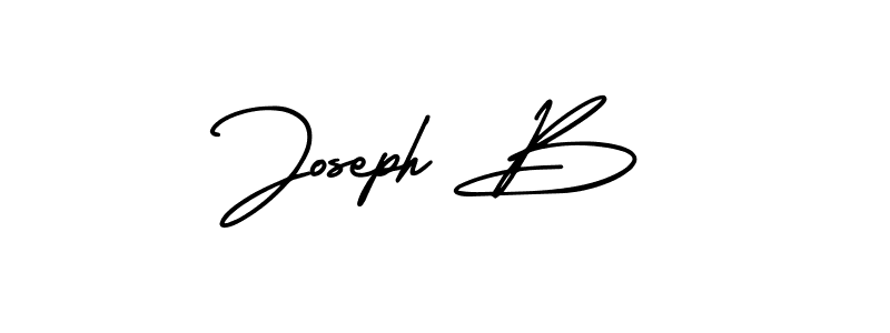 Joseph B stylish signature style. Best Handwritten Sign (AmerikaSignatureDemo-Regular) for my name. Handwritten Signature Collection Ideas for my name Joseph B. Joseph B signature style 3 images and pictures png