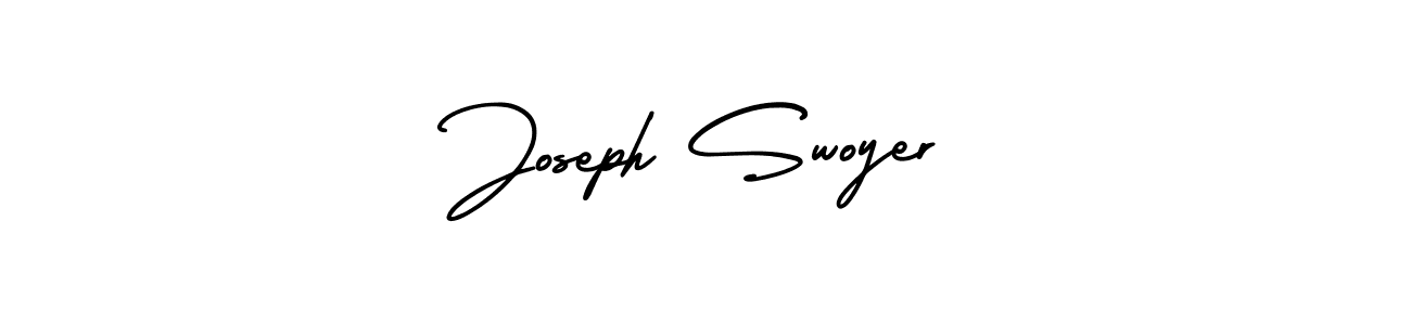 How to make Joseph Swoyer name signature. Use AmerikaSignatureDemo-Regular style for creating short signs online. This is the latest handwritten sign. Joseph Swoyer signature style 3 images and pictures png