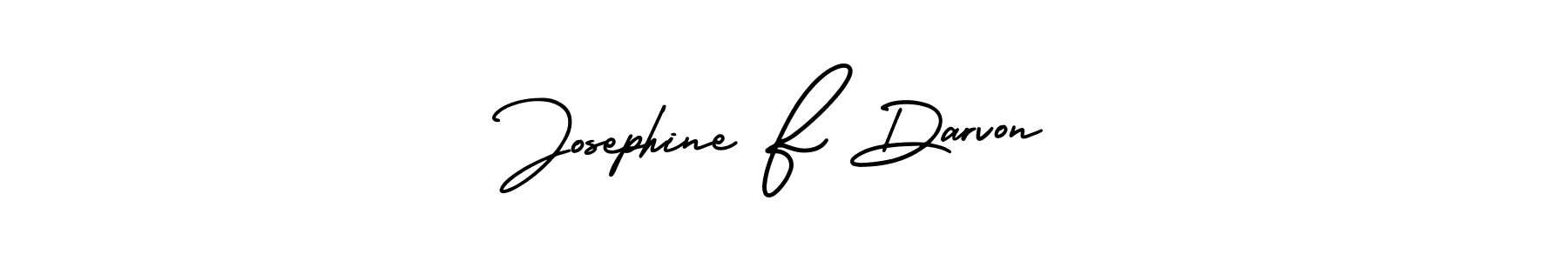 Also You can easily find your signature by using the search form. We will create Josephine F Darvon name handwritten signature images for you free of cost using AmerikaSignatureDemo-Regular sign style. Josephine F Darvon signature style 3 images and pictures png