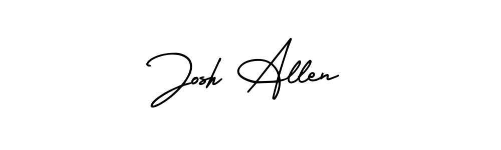 How to make Josh Allen name signature. Use AmerikaSignatureDemo-Regular style for creating short signs online. This is the latest handwritten sign. Josh Allen signature style 3 images and pictures png
