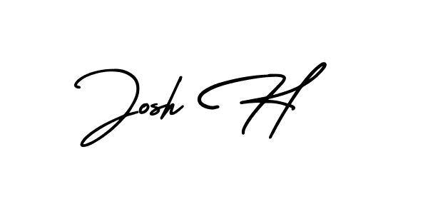 Design your own signature with our free online signature maker. With this signature software, you can create a handwritten (AmerikaSignatureDemo-Regular) signature for name Josh H. Josh H signature style 3 images and pictures png