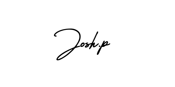 Make a beautiful signature design for name Josh.p. With this signature (AmerikaSignatureDemo-Regular) style, you can create a handwritten signature for free. Josh.p signature style 3 images and pictures png