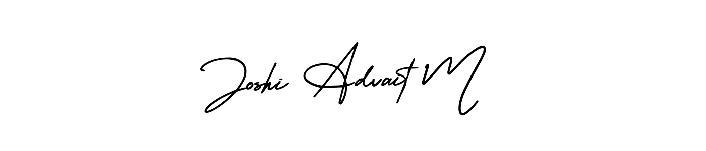 Joshi Advait M stylish signature style. Best Handwritten Sign (AmerikaSignatureDemo-Regular) for my name. Handwritten Signature Collection Ideas for my name Joshi Advait M. Joshi Advait M signature style 3 images and pictures png