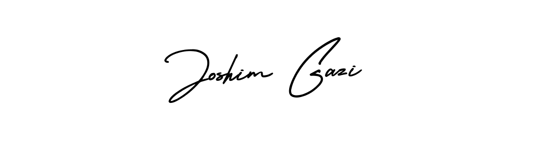 Create a beautiful signature design for name Joshim Gazi. With this signature (AmerikaSignatureDemo-Regular) fonts, you can make a handwritten signature for free. Joshim Gazi signature style 3 images and pictures png